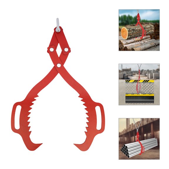 30" Log Skidding Lifting Tongs Log Lifter Dragging Tongs Timber Grab W/ Handle