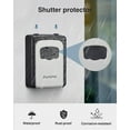 thumbnail image 2 of Puroma Lock Box, Large Key Lock Box Resettable Combination Code Lockbox, Portable Wall Mount Lockbox Waterproof Security Safe Box for Outside Outdoor Home, 2 of 8