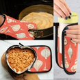 thumbnail image 5 of Yayeee Oven Mitts and Pot Holder Set of 2 Heat Resistant Kitchen Gloves Baking Hot Pad, Beige Christmas Ornaments Pattern, 5 of 5