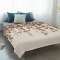 thumbnail image 4 of Brown Eucalyptus Leaves Blanket Soft Cozy Warm Throw Blanket for Couch, Plush Fuzzy Flannel Fleece Blankets for Sofa, Spring Leaves Plants Country Beige Bed Blankets Gifts for Men, 50"x80", 4 of 9