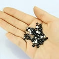 thumbnail image 1 of 288 Pieces SS30 Rhinestones Iron-on Crystals Glitter Glass Party Props Hot Fix Flat Back Rhinestone Clothing Decorations DIY Stones Black, 1 of 9