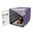 thumbnail image 2 of Eggplant Dog Crate Cover, Appetizing Eggplants in Order Symmetrical Vegan Foods Healthy Fresh Ingredients, Easy to Use Pet Kennel Cover for Dogs, 35" x 23" x 27", Purple Violet, by Ambesonne, 2 of 6