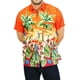 thumbnail image 2 of Camisa elegante de playa para hombre con estampado 3D, manga corta, botones de verano, vacaciones, estilo tropical, Aloha, 2 of 4