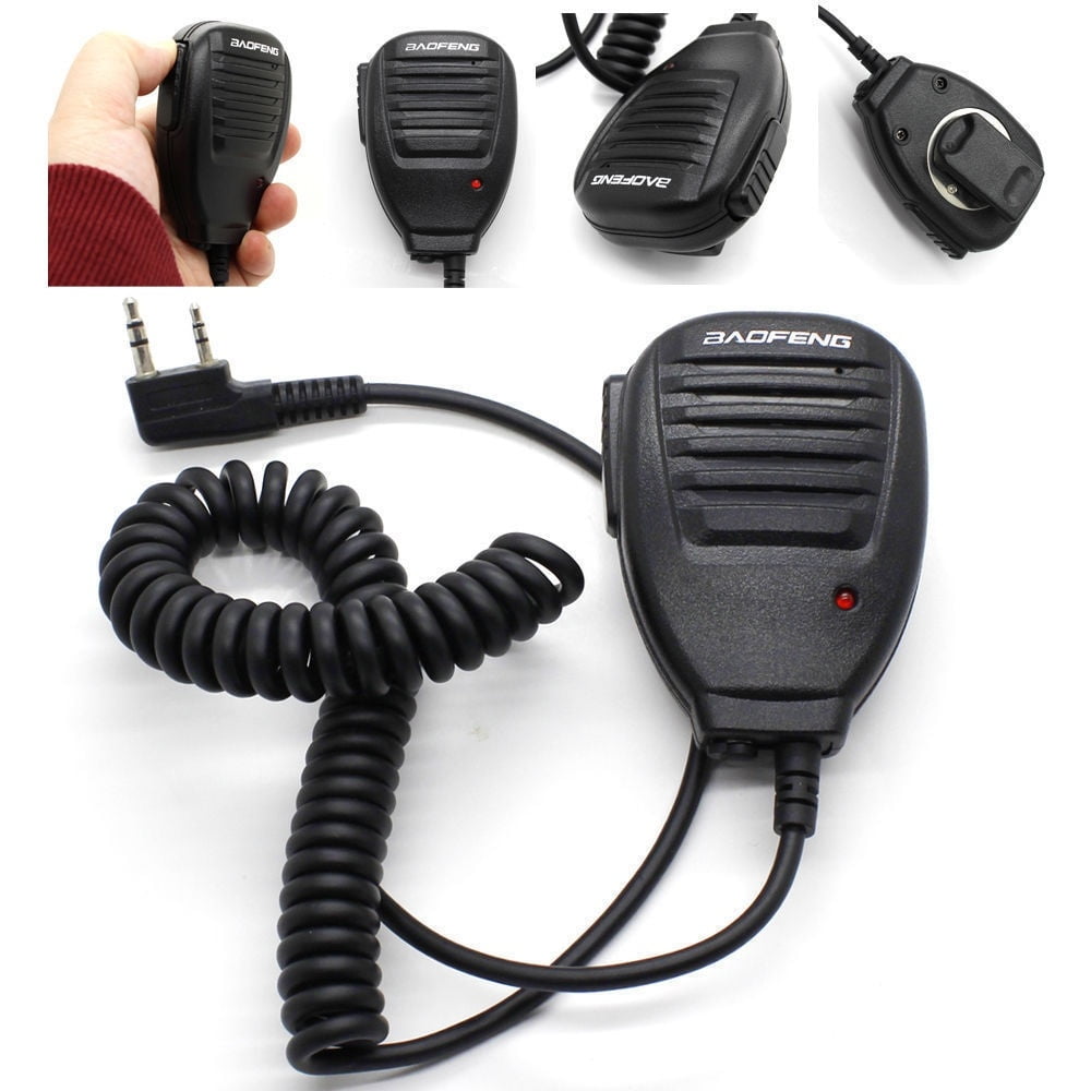 Baofeng Handheld Microphone Speaker Two Way Radio Speaker Microphone with Red Light