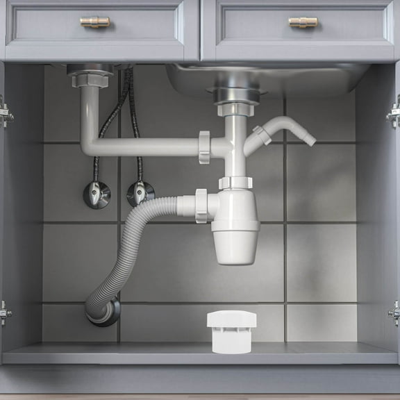 Masteelf Portable Air Admittance Valve Cap for Exhaust Hose Interface Air Duct Adapter in White Plastic for Home Use