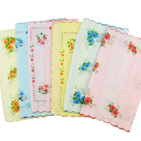 Bathroom Products Clearance Handkerchiefs Women Handkerchiefs 12Pc Vintage Print Flower Bathroom Products, Home Textile Bathroom Products
