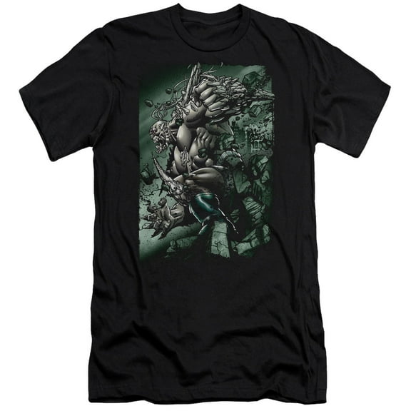 Superman Doomsday Destruction Adult 30/1 T-Shirt Black