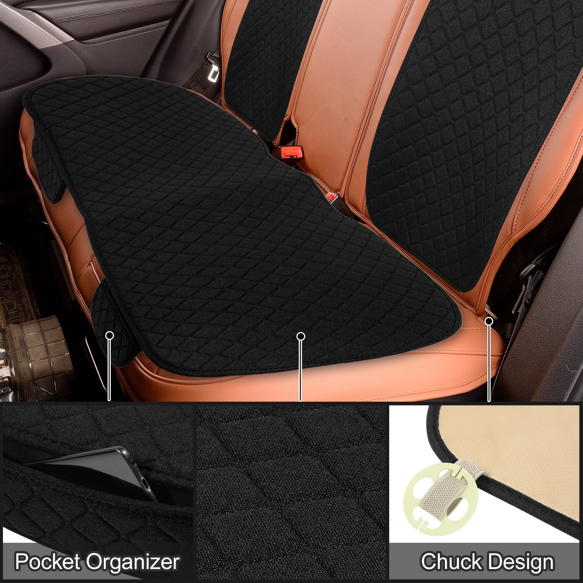 Car Seat Covers For Sedan SUV Durable Leather+ flax Universal Full