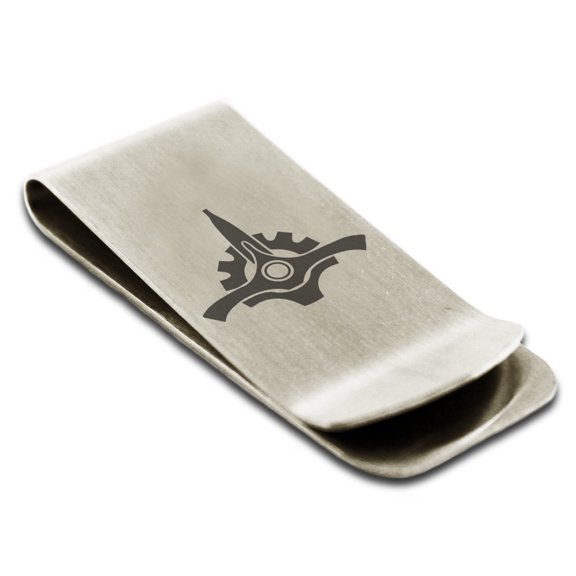 Tioneer Stainless Steel Star Wars Galactic Senate Symbol Engraved Money Clip Credit Card Holder