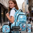 thumbnail image 2 of Yspwyqan Kids Backpack Set Ages 8-15, Astronaut Blue Space Backpack and Lunch Box with Water Bottle Bag, 17 Inch Lightweight Casual Daypack Front Pocket for School Travel, 2 of 7