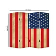 thumbnail image 4 of 4 wooden Panel Canvas Screen with American Flag Print in Multicolor, 4 of 4