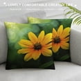 thumbnail image 3 of Chilfamy Yellow Flower Print Throw Pillow Covers Fashion Throw Pillow Case Soft Couch Pillows Decorative Square Pillow Covers for Sofa Living Room, 3 of 5