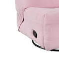 thumbnail image 4 of Gea 35 Inch Swivel Recliner Chair- Tufted- Pink Corduroy- Solid Wood, 4 of 6