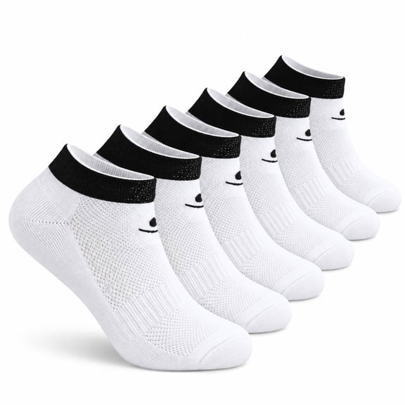 Athletic Ankle Socks for Men and Women, Low Profile Sports Socks, Comfortable Cushioned Fit for Running, Gym and Everyday Wear, Size S