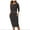 Dark Blue, variant on Brilliant Womens Dresses Outlet Women's Sexy Tight Striped Long Sleeve Dress clothes under $5.00