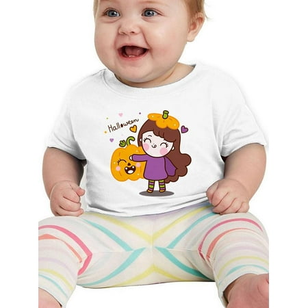

Cute Pumpkin Hat Girl T-Shirt Infant -Image by Shutterstock 24 Months