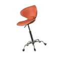 thumbnail image 2 of veasfak Bar Stool Adjustable Reception Desk Chair Upholstered Modern Rolling Stool Orange, 2 of 9