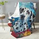 thumbnail image 2 of Manta estética con diseño de perro dálmata: manta de franela suave, mullida, cómoda, cálida y ligera para sofá, cama, viajes, oficina, decoración del hogar, regalo unisex para todos, 50 x 40 pulgadas, 2 of 6