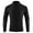 Black, variant on Men's Spring And Autumn Solid Color Zipper Stand Up Collar Quick Drying Breathable Stretch Base Fitness Long Sleeve T Shirt Alt Shirts
