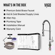 VIGO Edison Single Handle Pull-Down Sprayer Kitchen Faucet in Chrome