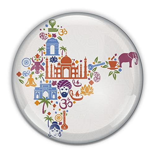 India Paperweight in Gift Box, 3 Inch Crystal Dome, Perfect for House Warming Gift