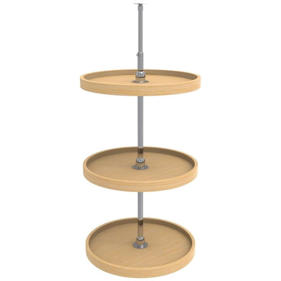 Rev-A-Shelf 4WLS073-20-536 Wood Classics 3 Tier Shelf 20" Full Circle Lazy Susan - Maple
