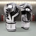 thumbnail image 4 of Guantes de competición Muay Thai guantes de boxeo de esponja de cuero PU para niños adultos, 4 of 7
