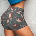 thumbnail image 3 of KLL Hedgehogs and Flowers1 Pattern Workout Shorts for Women Scrunch Short Gym Yoga Running Sport Active Exercise Fitness Shorts, 3 of 8