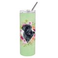 thumbnail image 1 of ""Caroline'S Treasures Schnauzer Gigante Flores Verdes Acero Inoxidable De Doble Pared 20 Oz Vasos Delgados Con Aislamiento De Viaje Multicolor"", 1 of 1