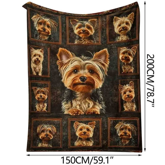 ChicYu Blanket Soft Warm Flannel Blanket Designed for Small Dogs Protects Dogs from Cold in Winter Suitable for Dog Beds Sofas or Travel​