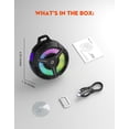 thumbnail image 5 of Ortiza Bluetooth Shower Speaker, Portable Bluetooth 5.3 Speaker, IPX7 Waterproof, RGB Ambient Lighting, with Strong Suction Cup, Mini Stereo Sound, Ideal for Bathroom, Party, Travel, Beach, 5 of 7
