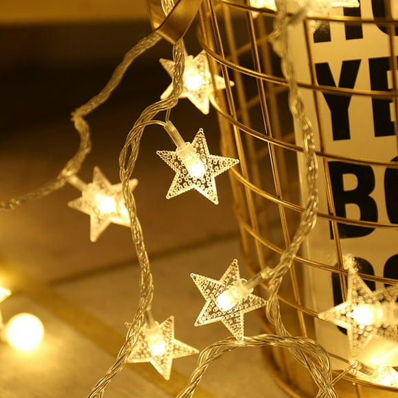 Amdohai Star USB String Light Remote Control Room Decoration Christmas Holiday Party Light Outdoor Camping Decorative Modeling Hanging Lamp