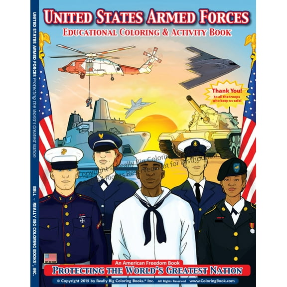 United States Armed Forces Coloring & Activity Book (8.5"x11")