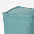 thumbnail image 5 of Hansolo Yarn Square Pouf in Teal - Versatile for Ottomans & Floor Cushions | 200lbs Weight Limit | Spot Clean Only | Filled with Polystyrene Beads, 5 of 6