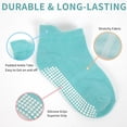 thumbnail image 6 of Dynadans Girls' Boys' Non-Slip Socks with Grip 12 Pairs Cotton Ankle Socks for Infant/Toddler/Kids, 6 of 7