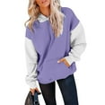 thumbnail image 2 of Chuancc Crewneck Sweatshirts Women Solid Color Hoodies Fall Sweatshirt Women'S Sweatshirts Sweatshirt For Women Women'S Sweatshirts Oversized Casual Loose Solid Z-N 4XL, 2 of 5