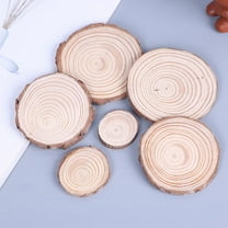 SHINYPASING 5Pcs Unfinished Round Wood Slices Assorted Color 20.00X20.00X2.00in for DIY and Holiday Decor