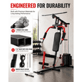 thumbnail image 6 of GARVEE Home Gym Machine with 100LB Weight Stack,Full Body Workout Equipment for Home,Chest Press,Lat Pulldown,Butterfly,Low Row,Leg Extension,Cable Pulley System,Strength Training Machine, 6 of 7