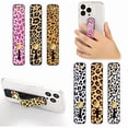 thumbnail image 1 of wonima02 6 Pieces Phone Grip Holder Cell Phone Grip Strap Telescopic Finger Strap Stand Universal Finger Kickstand for Most Smartphones(Leopard Print), 1 of 1