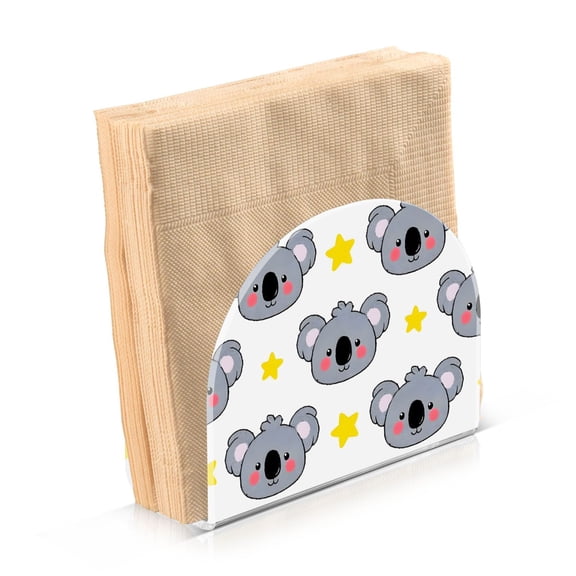 Dailycode Napkin Holder for Table Acrylic Kitchen Paper Tissue Dispenser, Koala and Stars