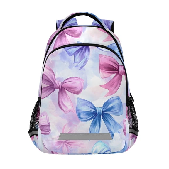 ALAZA Watercolor Bows Backpack Elementary School Bag Bookbag Travel Rucksack