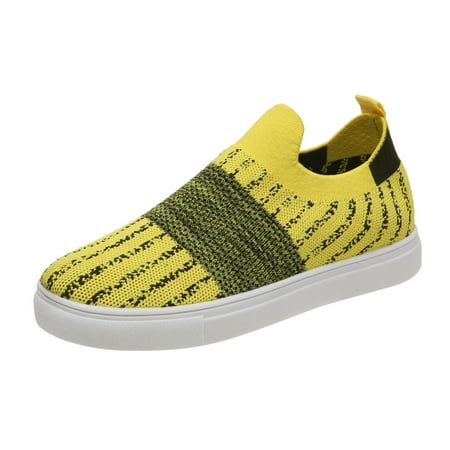

Youmylove Women Fashion Mesh Breathable Stylish Colorblock Comfortable Soft Sole Flat Casual Shoes Cozy Comfy Footwear