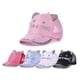 thumbnail image 2 of Cara de dibujos animados 5 paneles niños pequeños gorra de béisbol Bling Primavera Verano bebé niña sombrero para el sol malla 3D gorras Snapbacks bordadas personalizadas, 2 of 4