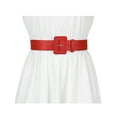 thumbnail image 4 of Cinturones Pura para Damas Talla Grande INSPIRE CHIC, Cinturón de Hebilla Rectangular Ajustable de Cintura Ancha para Vestido 35.04-41.34" Rojo, 4 of 4