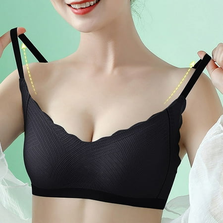 

Inleife Bras for Women Womens Sexy Bras Lace Comfortable Breathable Anti-Exhaust Base Solid Non-Steel Ring Back Underwear