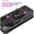 thumbnail image 5 of Grade Drop Impact for Samsung Galaxy S20 FE Case Galaxy S20 FE 5G Case 360 Metal Rotating Ring Kickstand Holder  Heavy Duty Shockproof Case for Galaxy S20 FE Phone Case (Black), 5 of 17