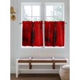 thumbnail image 7 of Half Window Curtains 24 Inches Long, Red Window Treatment Curtain Drapes, Retro Oil Painting Modern Abstract Art Aesthetics Short Curtains Tiers for Kitchen Over Sink, 27.5"x24", 2 Panels, 7 of 7