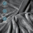 thumbnail image 3 of Bare Home Microplush Fleece Blanket - 300 GSM - Fuzzy Microfleece - Soft & Plush - Giant, Gray, 3 of 10