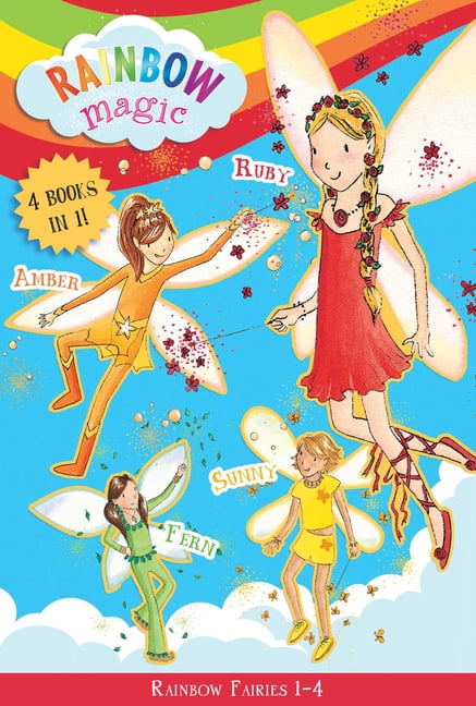 Rainbow Magic: Rainbow Fairies: Books 1-4 : Ruby the Red Fairy, Amber the Orange Fairy, Sunny the Yellow Fairy, Fern the Green Fairy (Series #1) (Paperback)