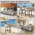 thumbnail image 6 of Dycanpo 26.5''H Outdoor Counter Height Chairs, Boho-Style Rattan Bar Stools Set of 2, Black, 6 of 10